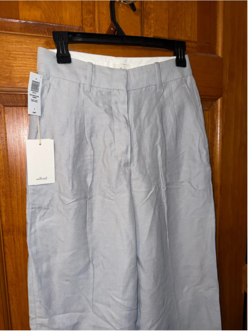 Women's Wilfred Effortless Linen Trousers Size 4 Pearl Grey